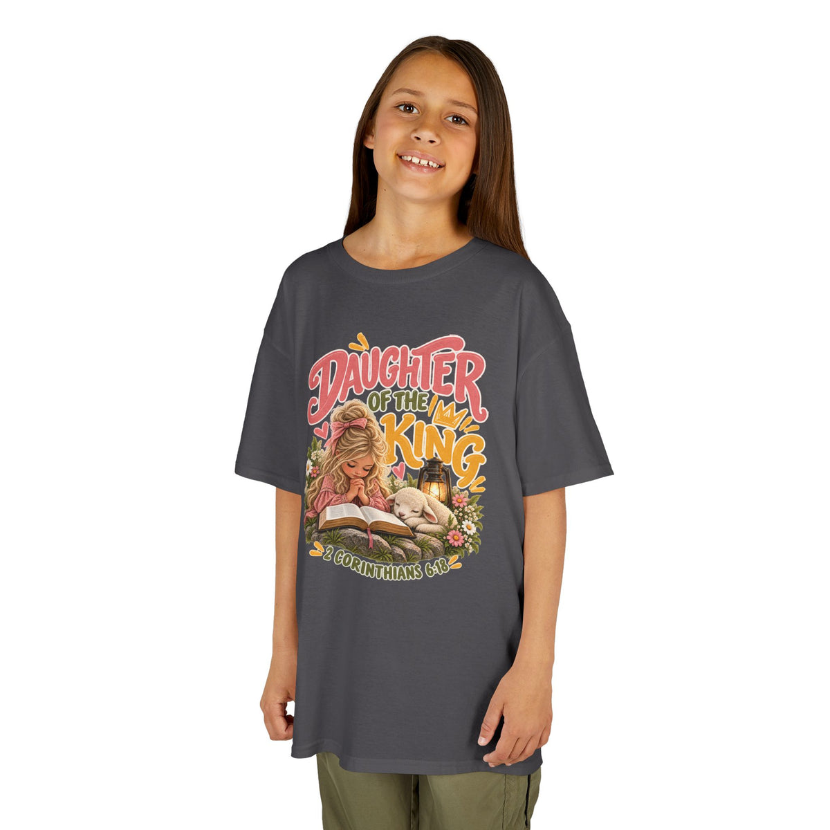 Daughter of the King Kids T-Shirt Blonde – Christian 2 Corinthians 6:18 Design