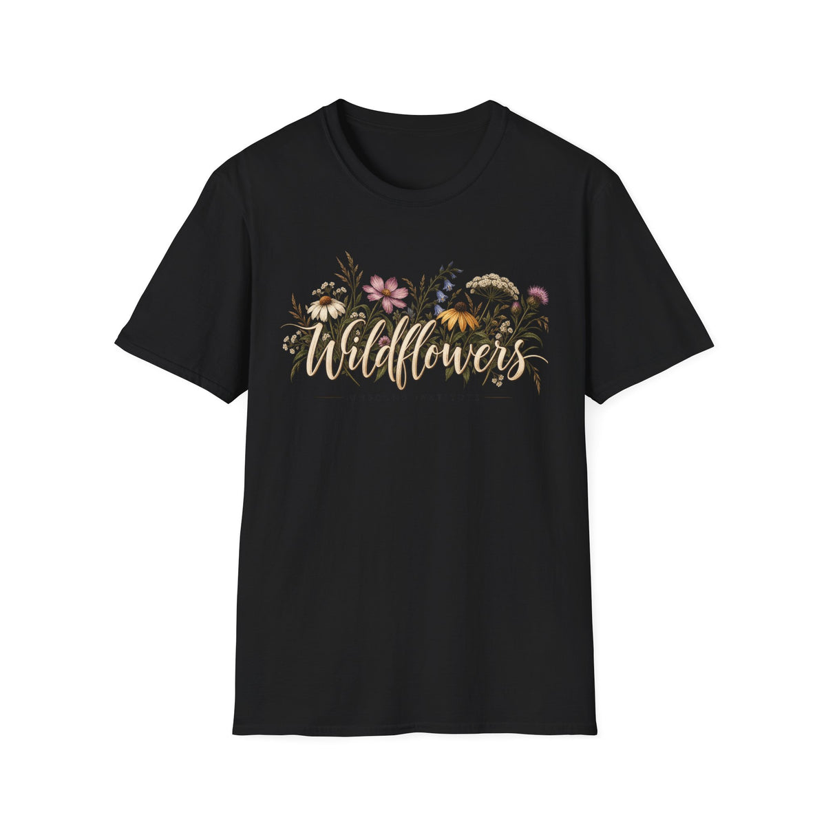 Unbound Mismatched Wildflowers T-Shirt – Floral Boho Nature Lover Design