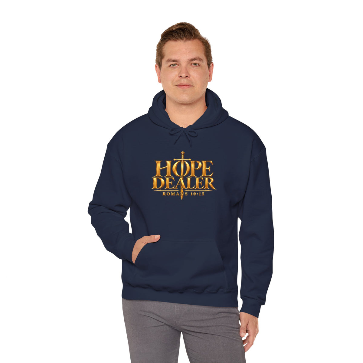"Hope Dealer" Christian Hoodie – Romans 10:15 Gospel & Faith Sweatshirt