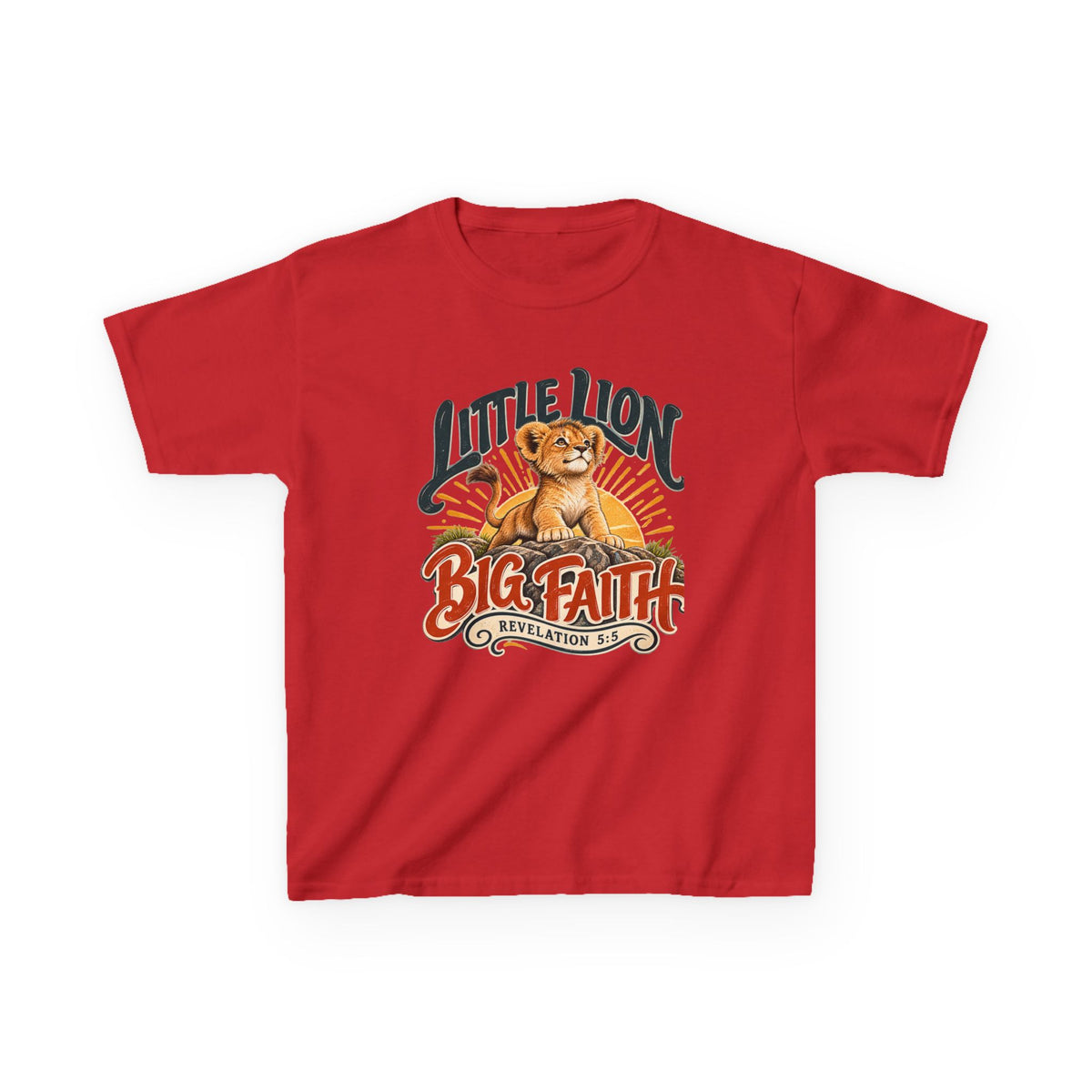 Little Lion Big Faith Kids Tee